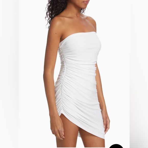 NWT NORMA KAMALI WHITE STRAPLESS DIANA MINI DRESS XL - Picture 8 of 16
